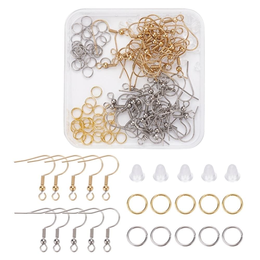 Earring Making Set / Kit , Stainless Steel Findings, 108pcs/box