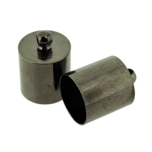 Bead Caps End Caps 9mm ID Gunmetal 14 x 10mm. Pack of 10