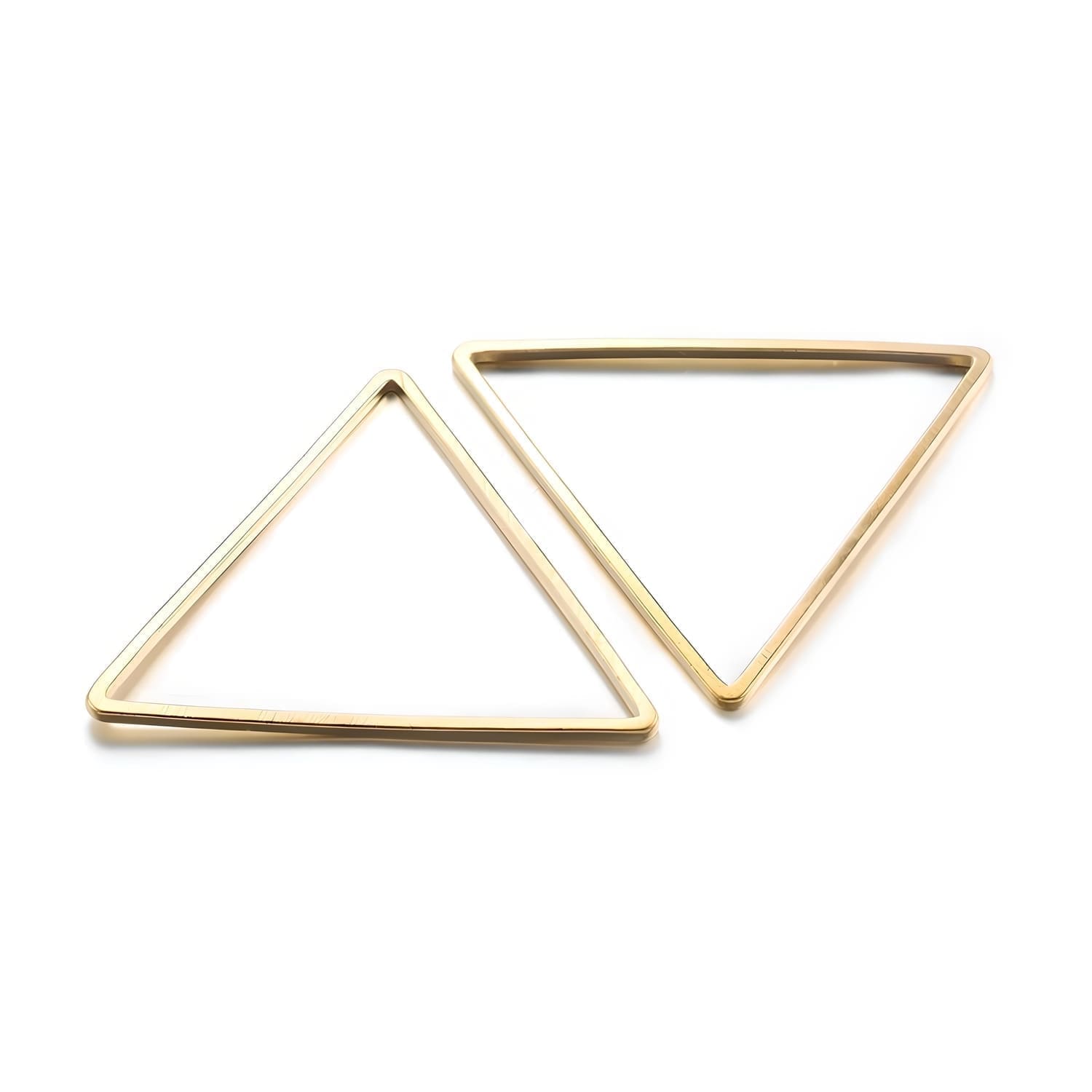 Earring Hoop Triangle Linking Rings 17.5x20mm Gold Plated 20pcs