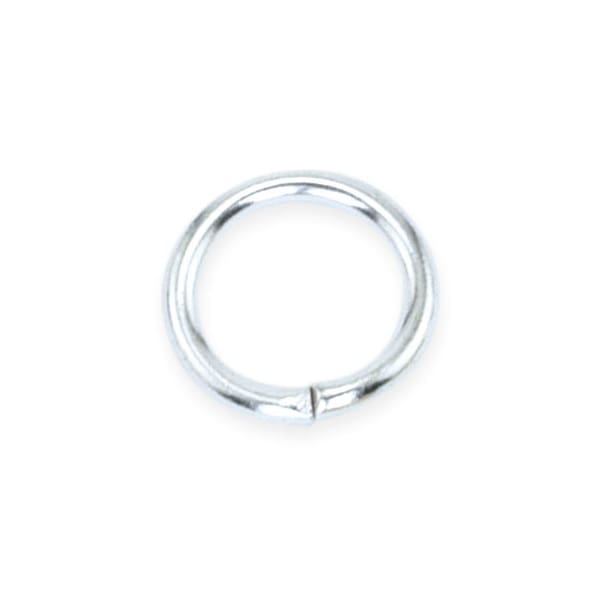 Jump Rings Round 6mm, Silver Plated 144pcs