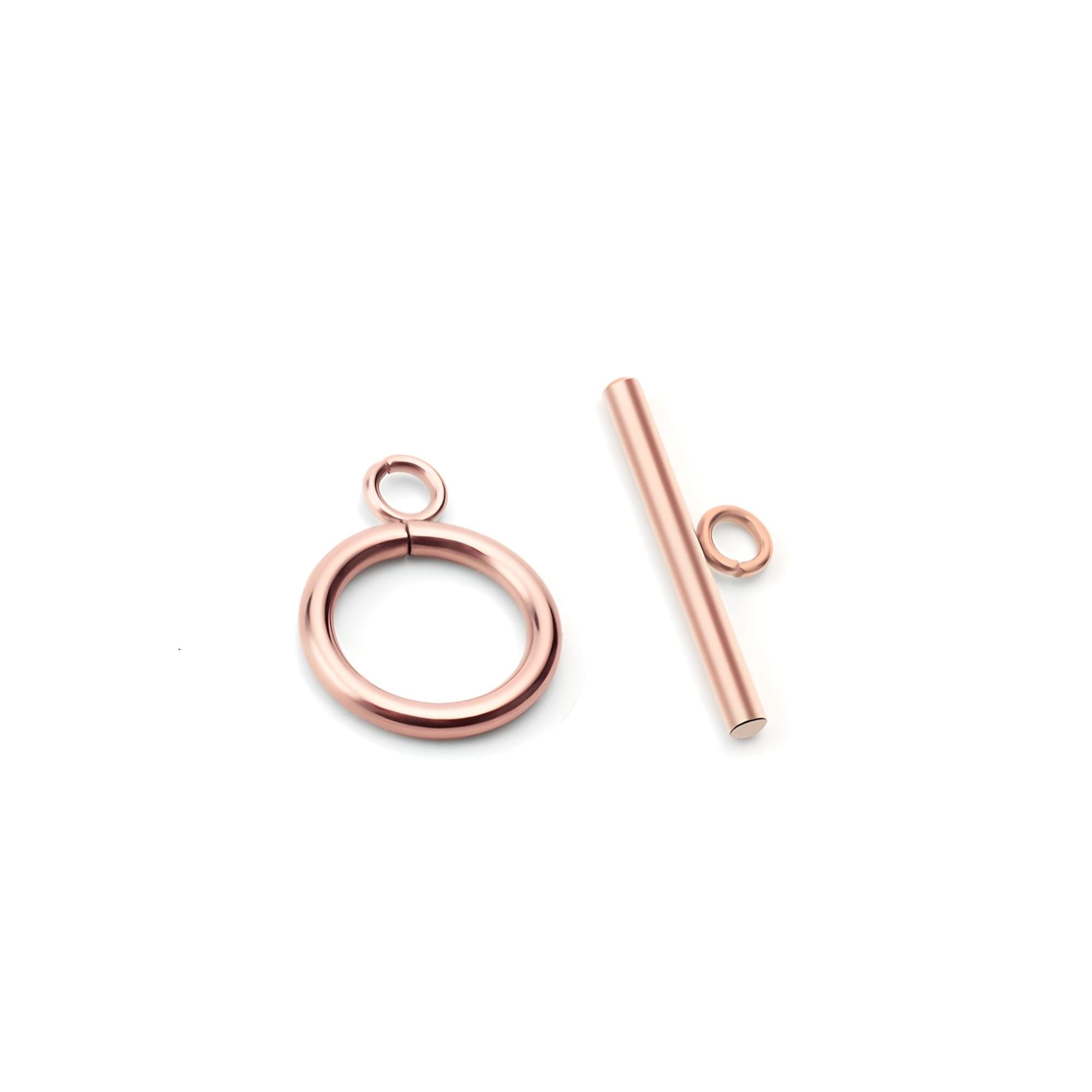 Toggle Clasps Stainless Steel 20x15mm Rose-Gold Tone 10 Sets