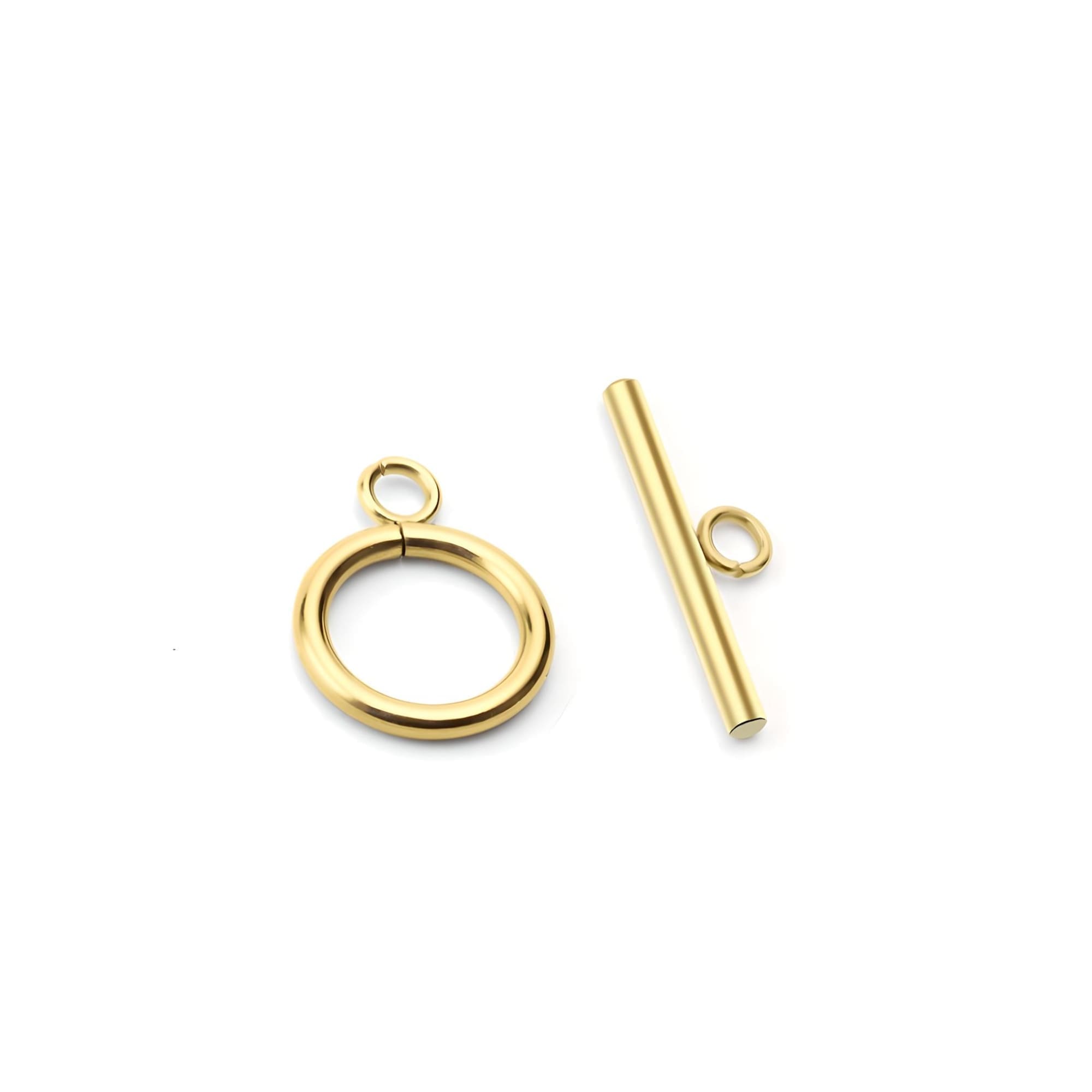 Toggle Clasp Stainless Steel 20x15mm Gold Tone 10 Sets