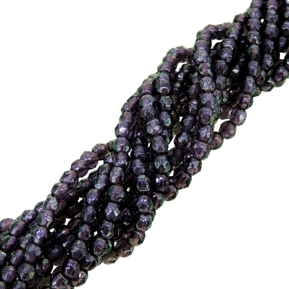 Fire Polished Faceted 2mm Round Beads 50pcs – Luster Tanzanite