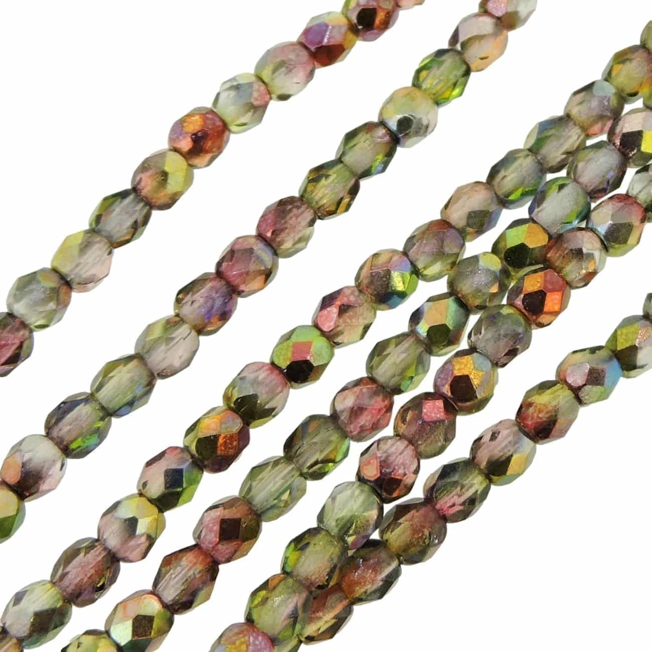 Fire Polished Faceted 3mm Round Beads 50pcs – Crystal Magic Apple