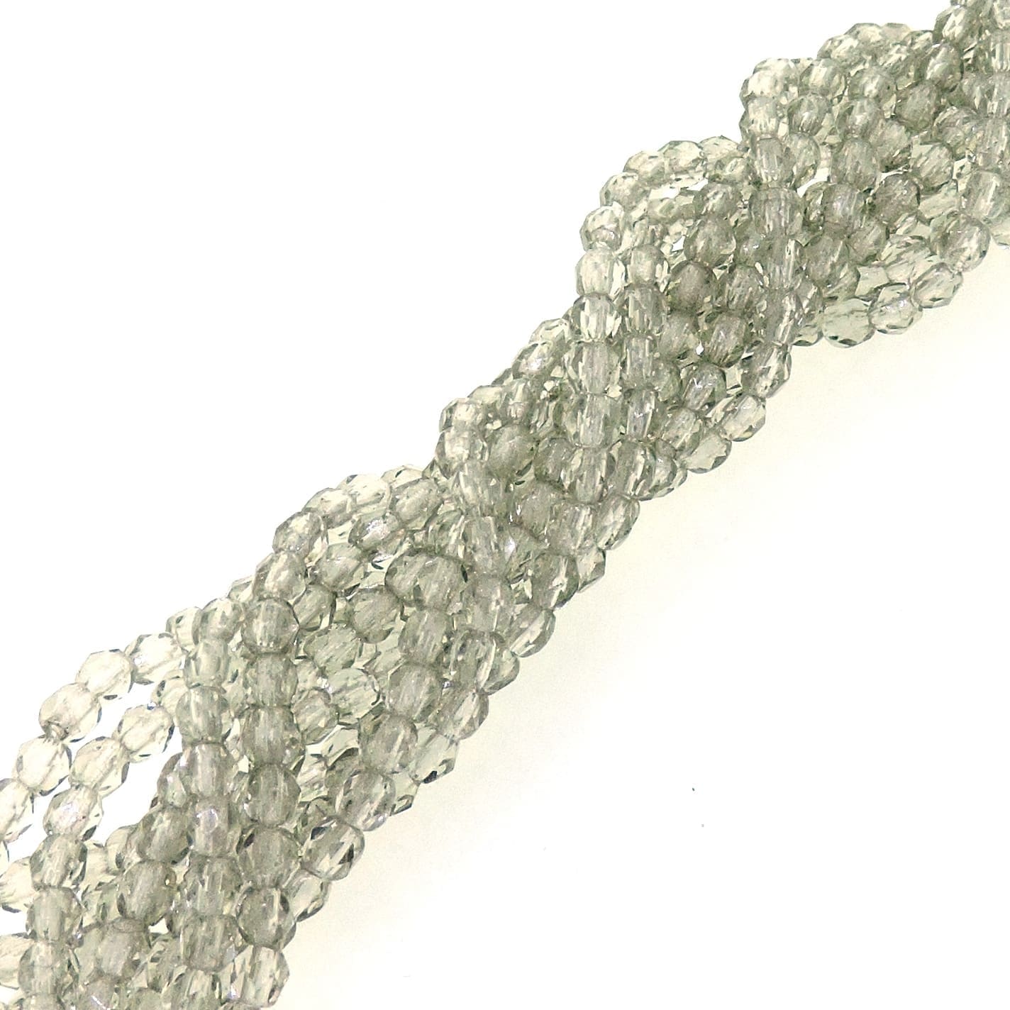 Fire Polished Faceted 3mm Round Beads 50pcs – Black Diamond