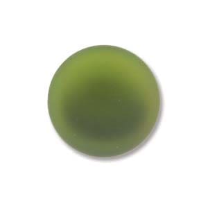 Lunasoft Lucite Cabochon 14mm Round Olive