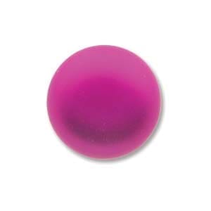 Lunasoft Lucite Cabochon 14mm Round Raspberry