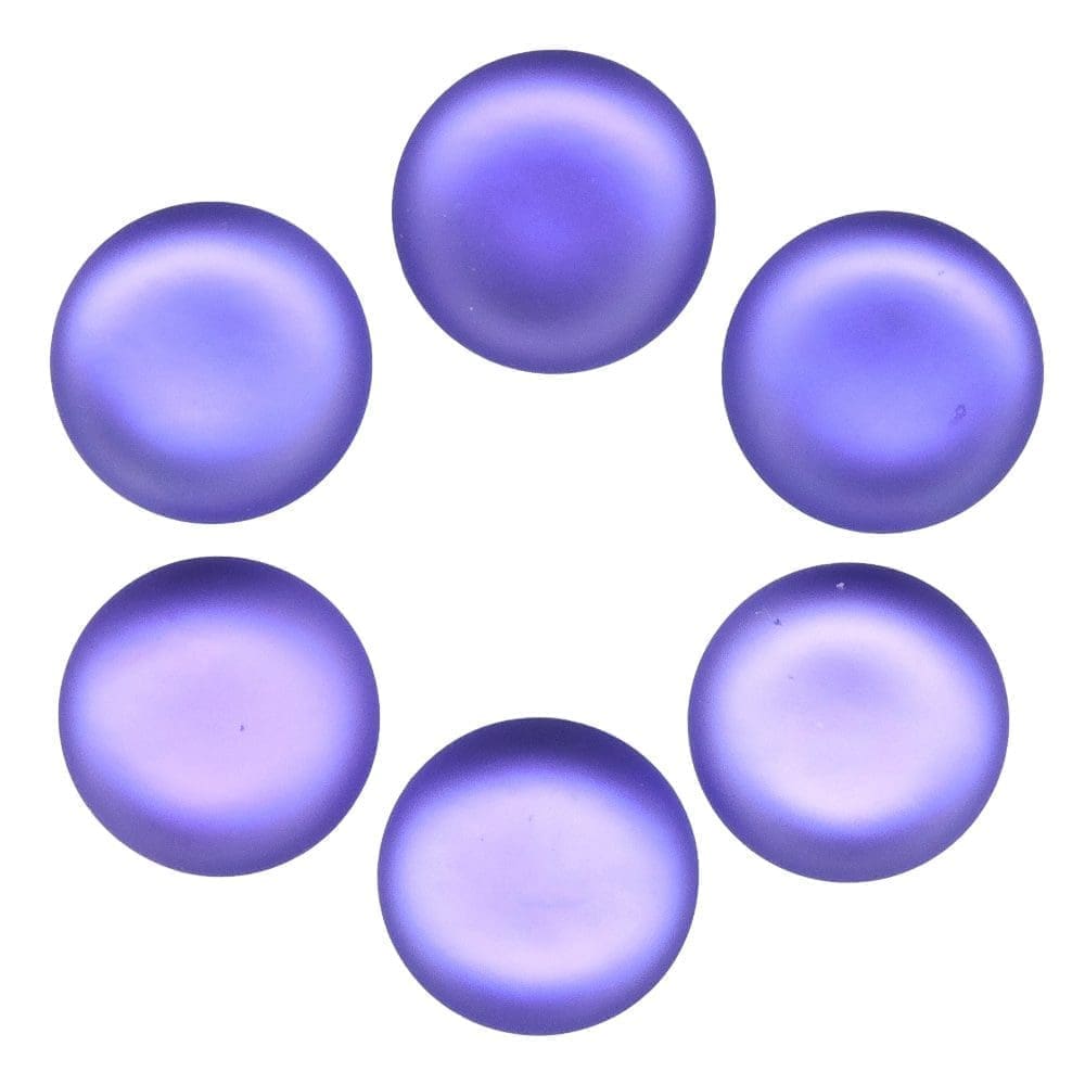 Lunasoft Lucite Cabochon 18mm Round 6 Pack Lilac