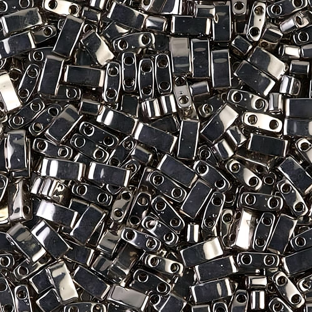 Miyuki Half Tila Beads 2.3 x 5mm 7.8GM Nickel Plated