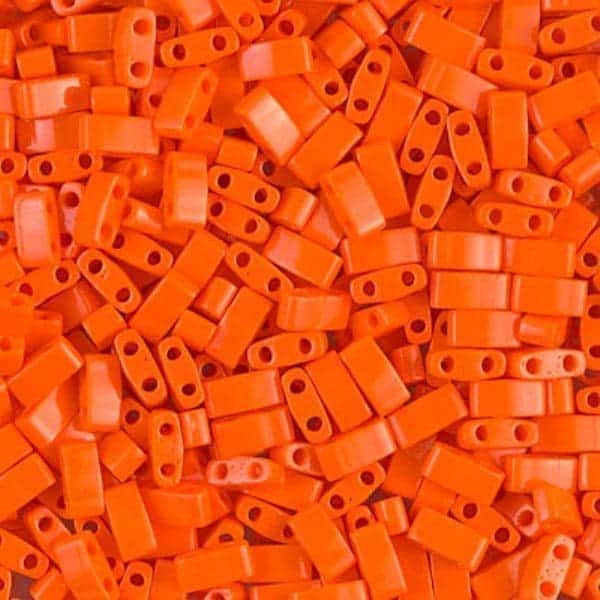 Miyuki Half Tila Beads 2.3 x 5mm 7.8GM Opaque Oprange