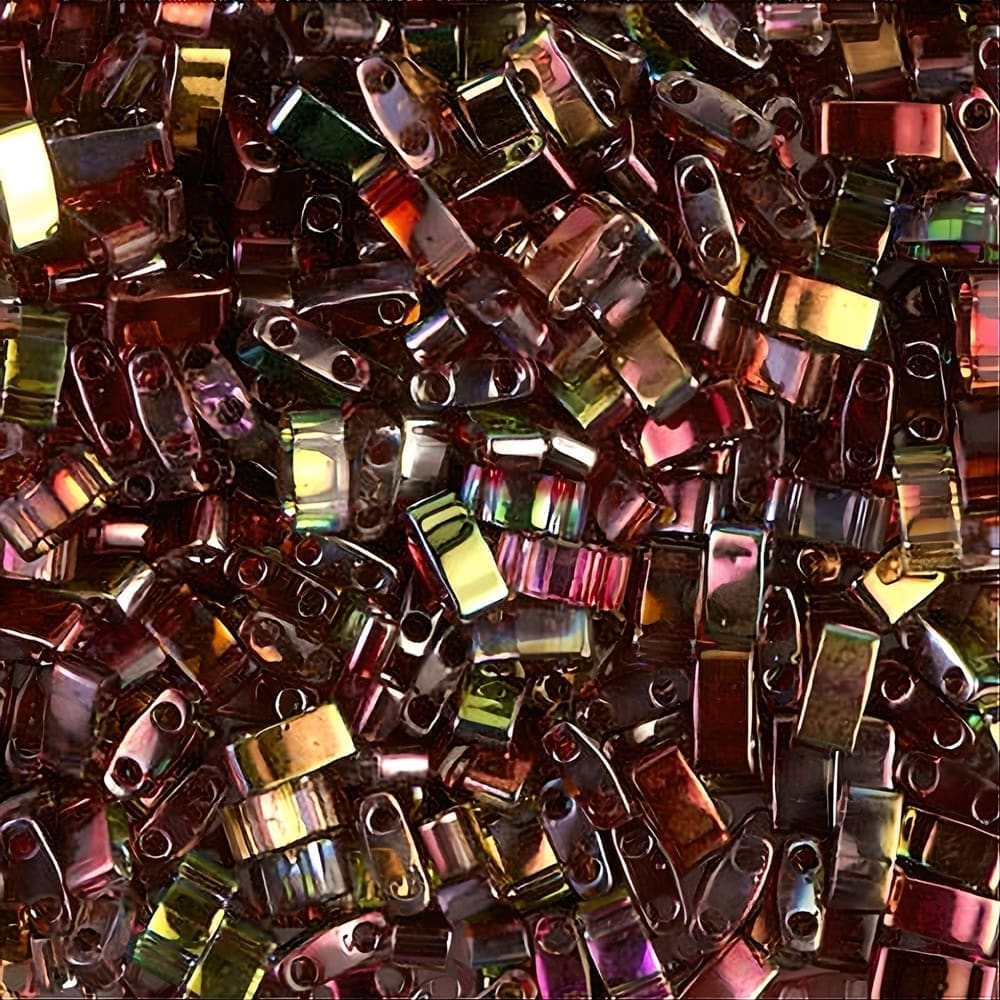 Miyuki Half Tila Beads 2.3 x 5mm 7.8GM Magic Wine