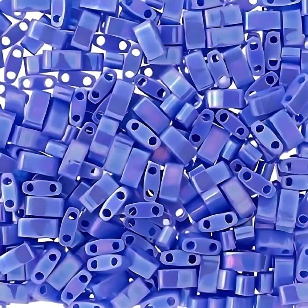 Miyuki Half Tila Beads 2.3 x 5mm 7.8GM Dark Periwinkle AB