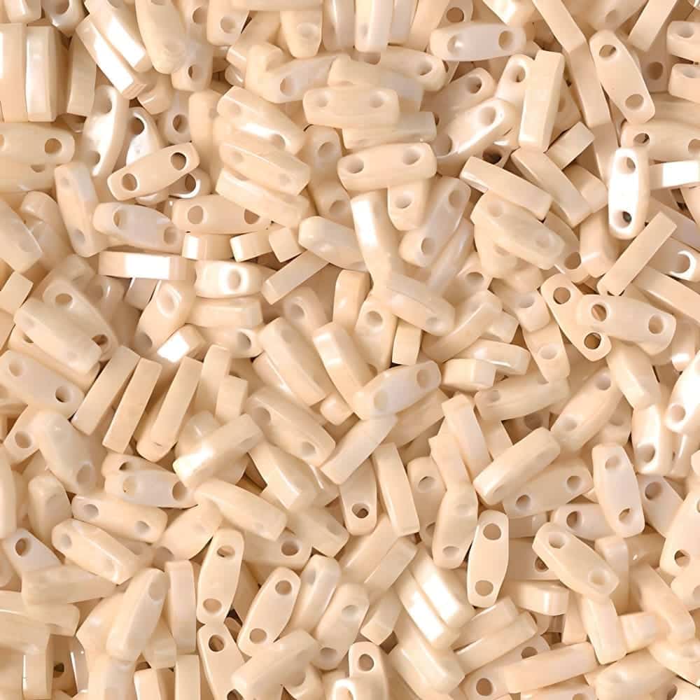 Miyuki Quarter Tila Beads 2-Hole 5×1.5mm Ceylon Dark Beige 7.2GM
