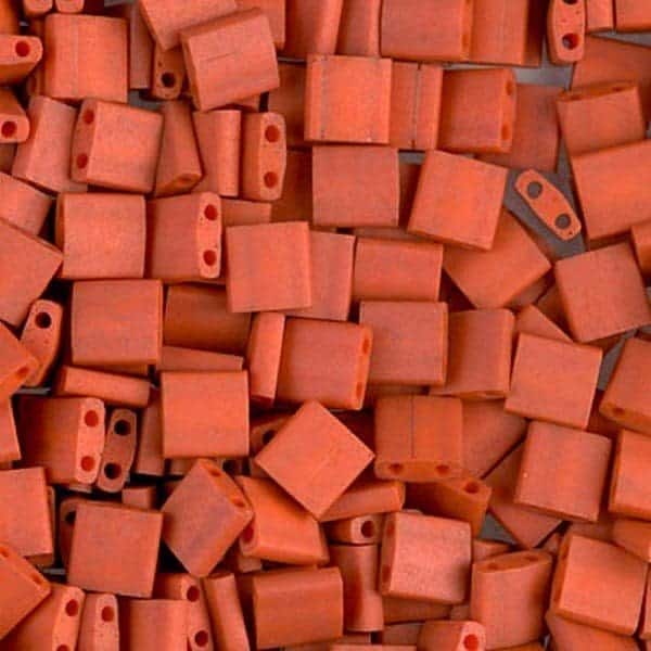 Miyuki Tila Beads 5mm 2-hole Square Burnt Sienna 7.2GM TL2315