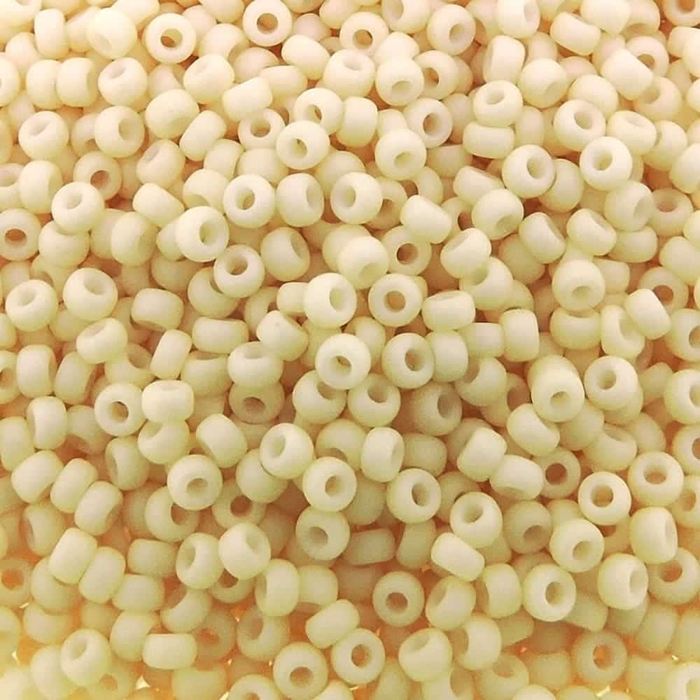 Miyuki Round Seed Beads Size 11/0 Opaque Matte Dark Cream 23.5GM