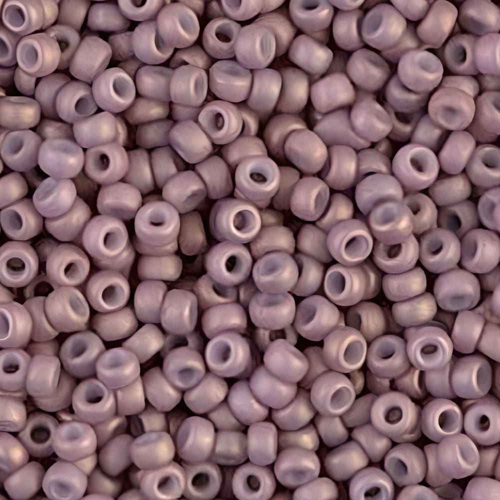 Miyuki Round Seed Beads Size 11/0 Fancy Frosted Rose Gold Luster 23GM