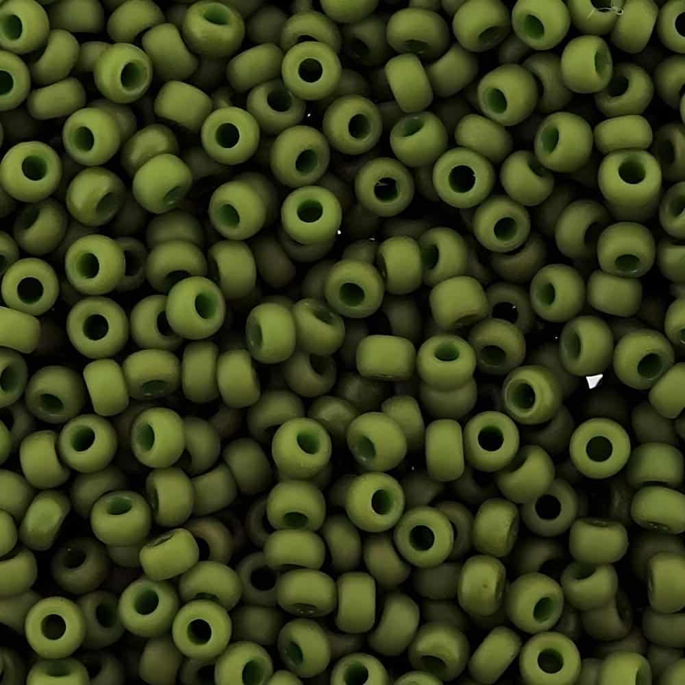 Miyuki Round Seed Beads Size 11/0 Special Dyed Olive Green 23GM