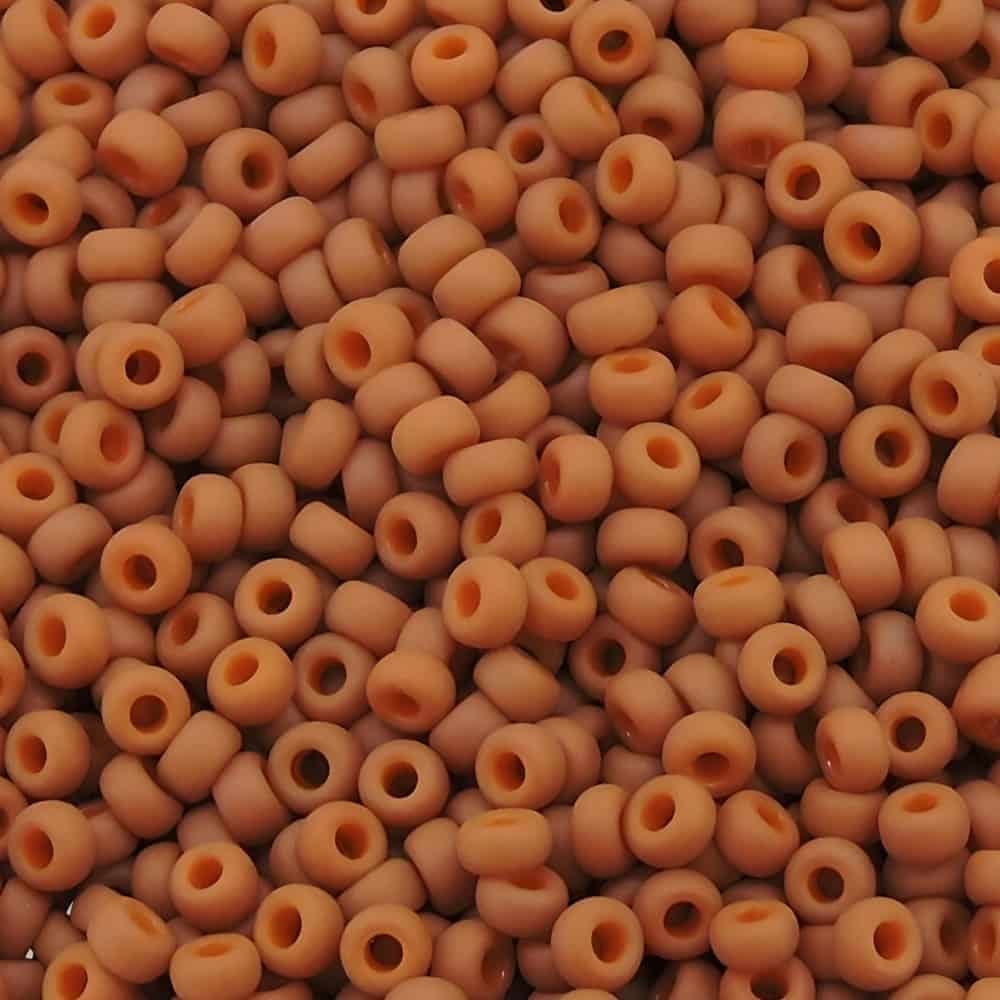 Miyuki Round Seed Beads Size 11/0 Matte Burnt Orange 24GM