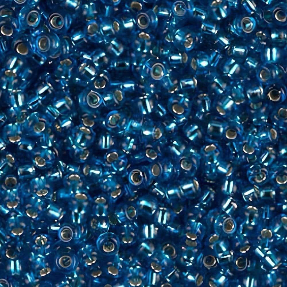 Miyuki Round Seed Beads Size 11/0 Silver Lined Capri Blue 24GM