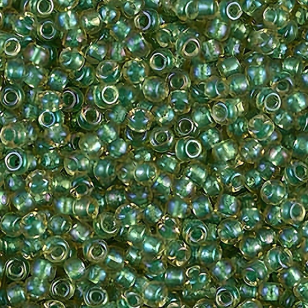 Miyuki Round Seed Beads Size 11/0 Sparkling Blue Lined Topaz Luster