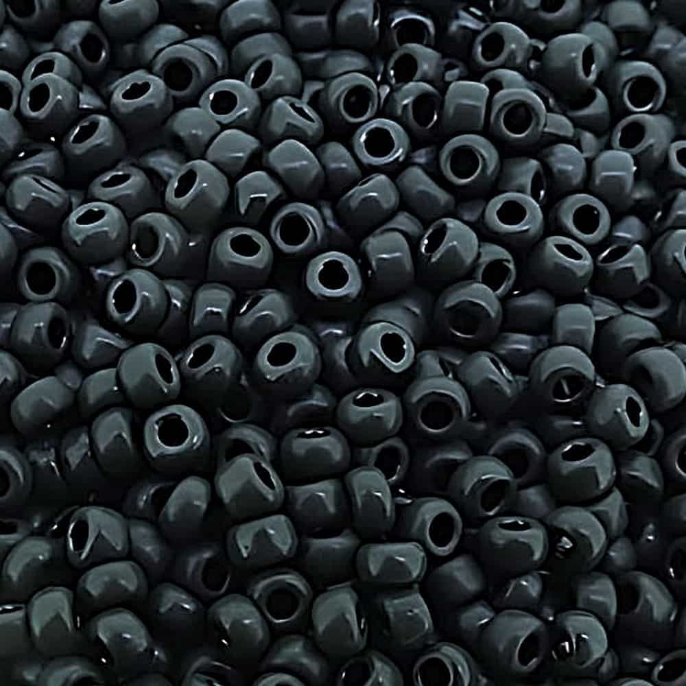 Miyuki Round Seed Beads Size 11/0 Semi-Matte Black 24GM