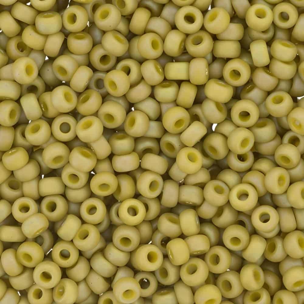 Miyuki Round Seed Beads Size 11/0 Frosted Opaque Glazed Rainbow Pistachio
