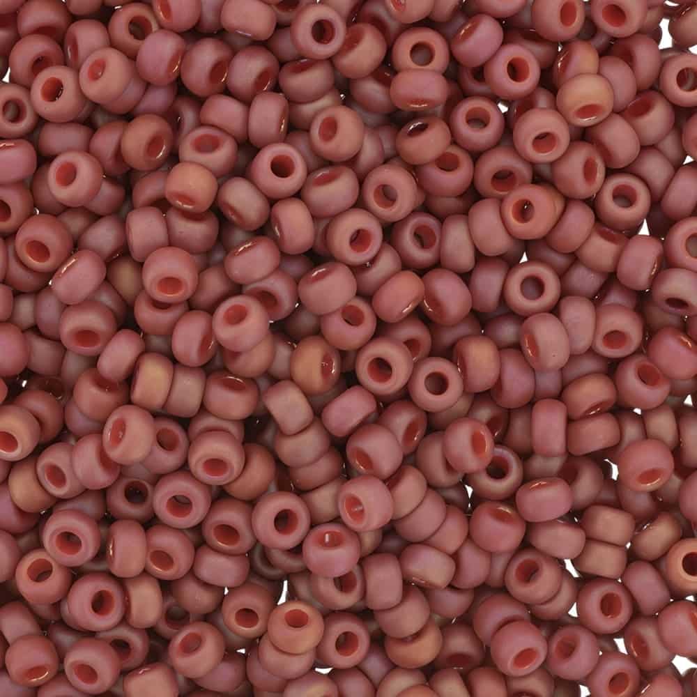Miyuki Round Seed Beads Size 11/0 Frosted Opaque Glazed Rainbow Cardinal 24GM