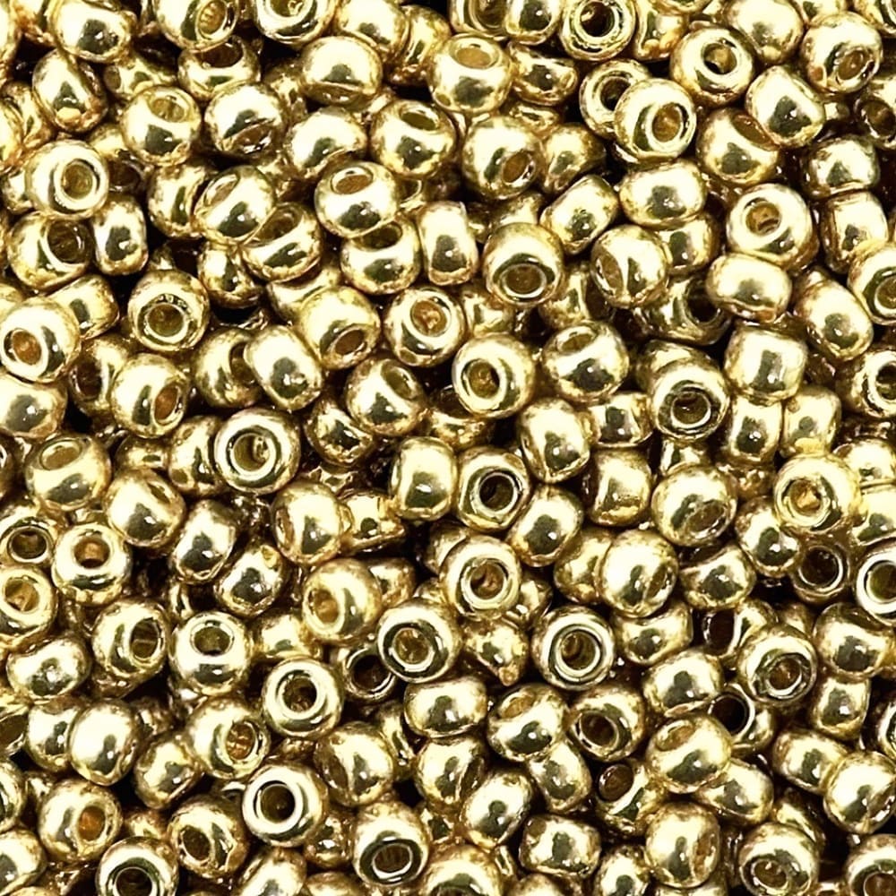 Miyuki Round Seed Beads Size 11/0 Duracoat Galvanized Pale Gold 24GM