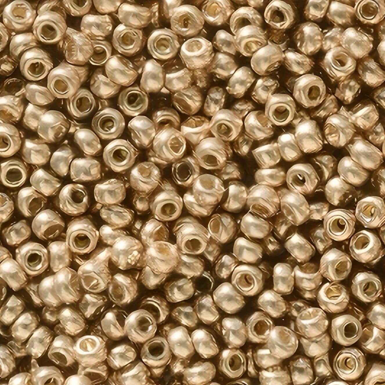 Miyuki Round Seed Beads Size 11/0 Duracoat Galvanized Light Champagne