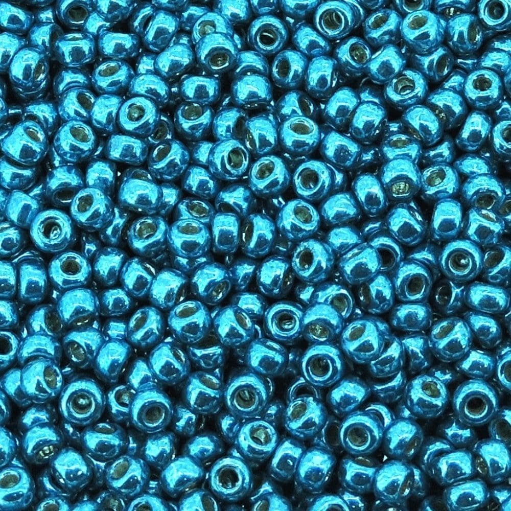 Miyuki Round Seed Beads Size 11/0 Duracoat Galvanized Capri Blue 24GM