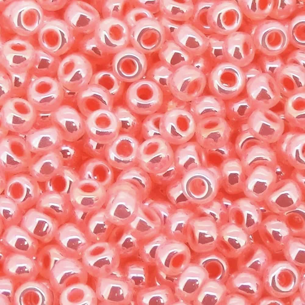 Miyuki Round Seed Beads Size 11/0 Salmon Ceylon 24GM