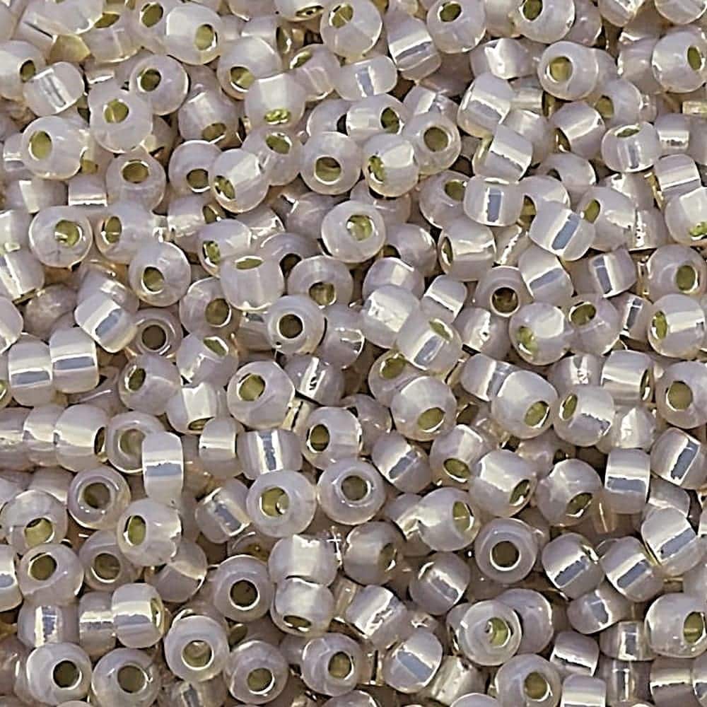 Miyuki Round Seed Beads Size 11/0 Smoky Light Rose Silver-Lined Alabaster 24GM