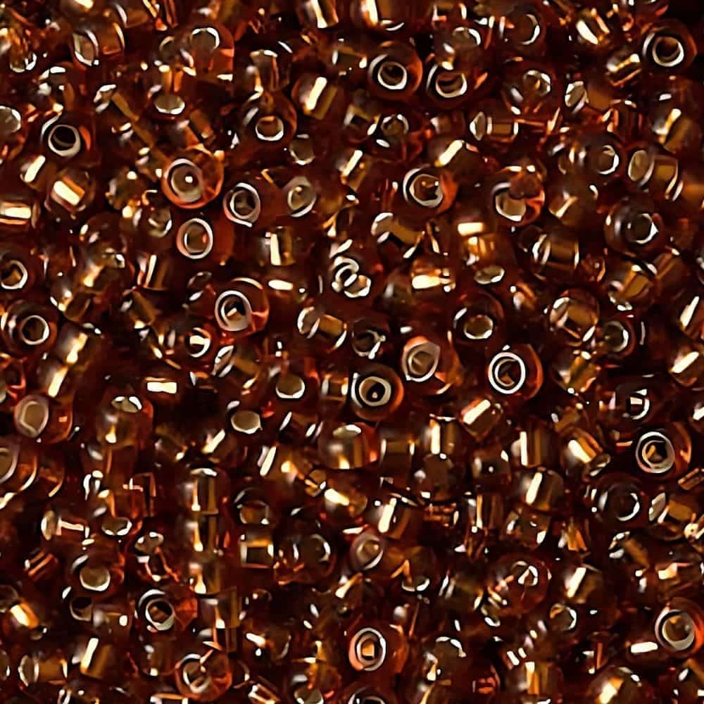 Miyuki Round Seed Beads Size 11/0 Silver Lined Topaz 23GM