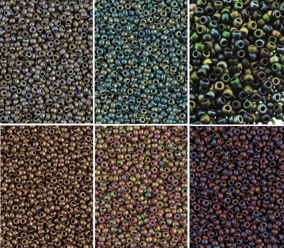 Miyuki Round Seed Beads Size 11/0 Matte Metallics
