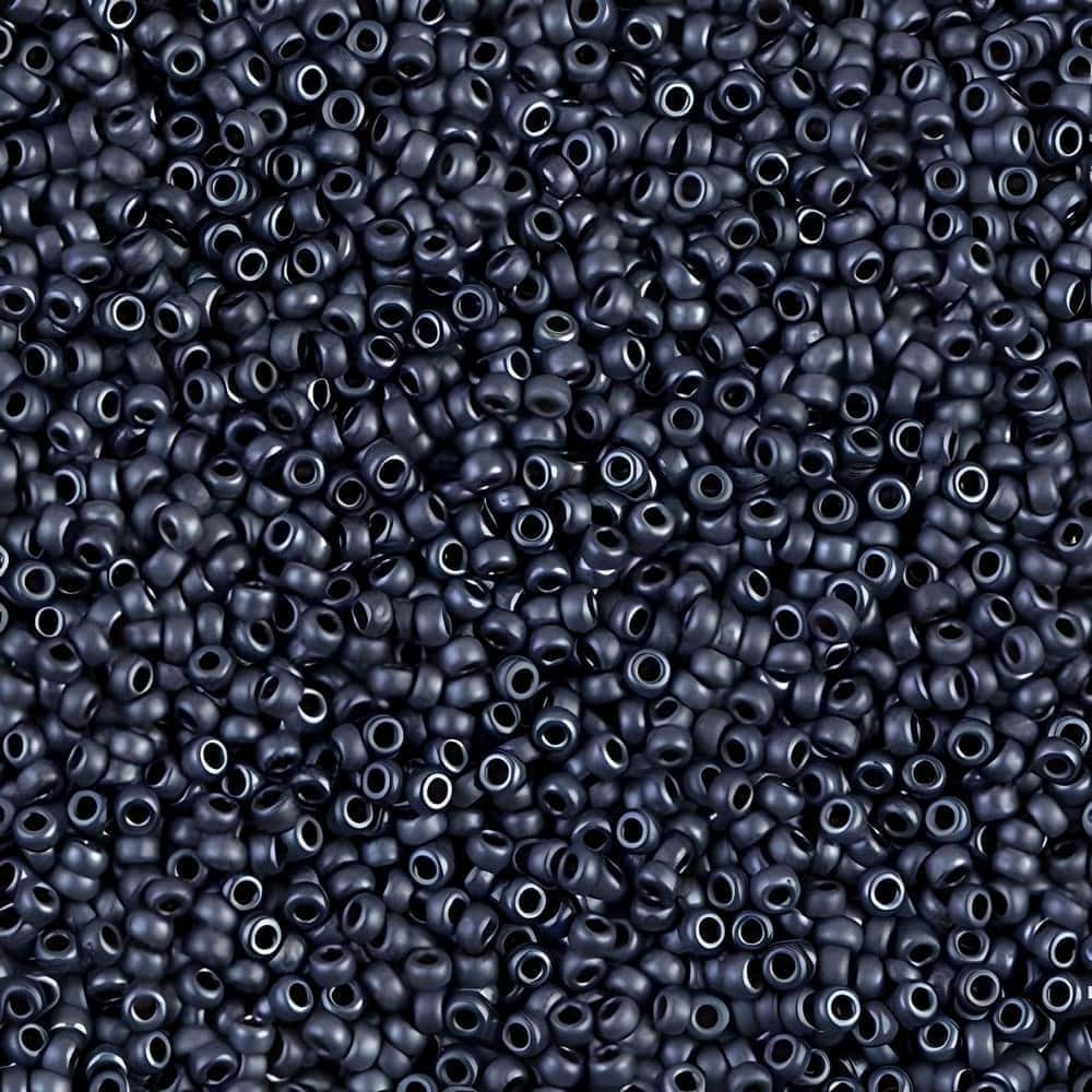 Miyuki Round Seed Beads 15/0 Matte Gunmetal 8.2GM