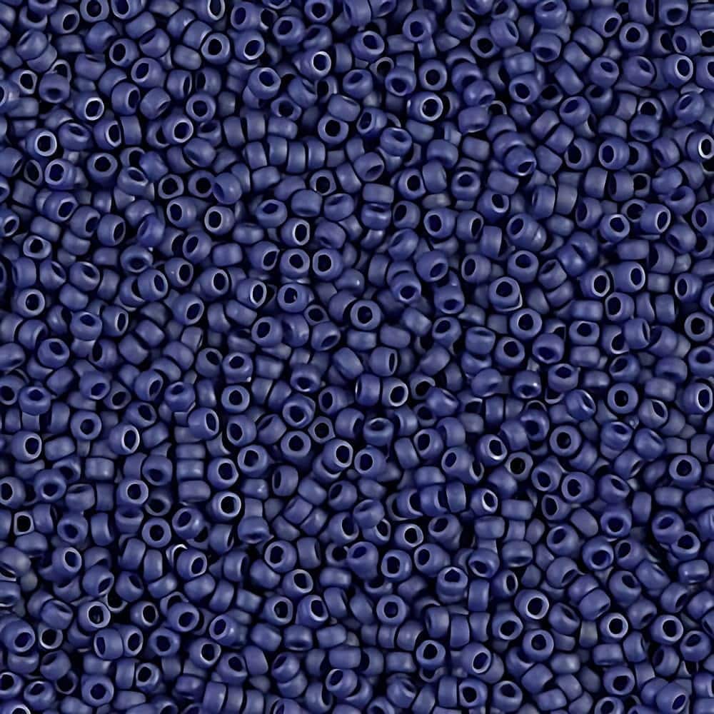 Miyuki Round Seed Beads 15/0 Matte Metallic Royal Blue 8.2GM