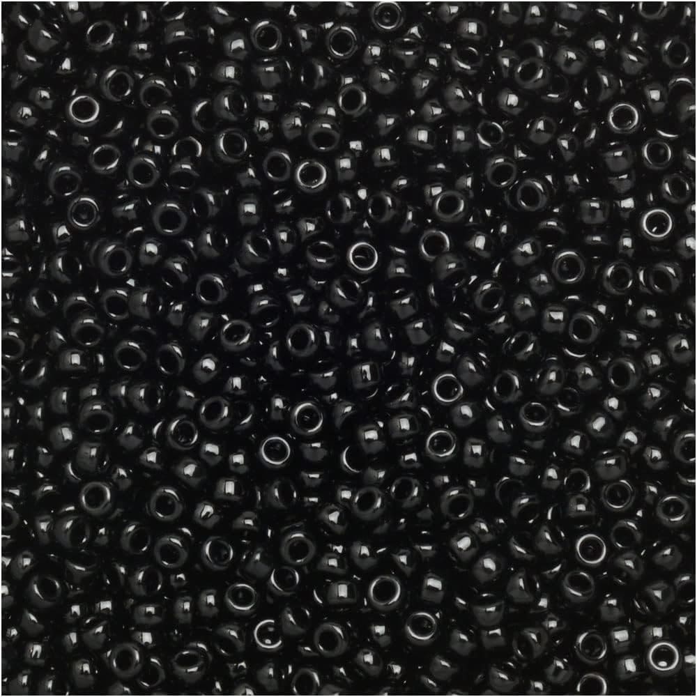 Miyuki Round Seed Beads Size 15/0 Opaque Black 8.2GM