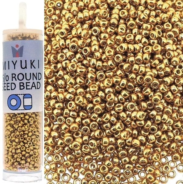 Miyuki Round Seed Beads 15/0 Duracoat Galvanized Yellow Gold 8.2GM