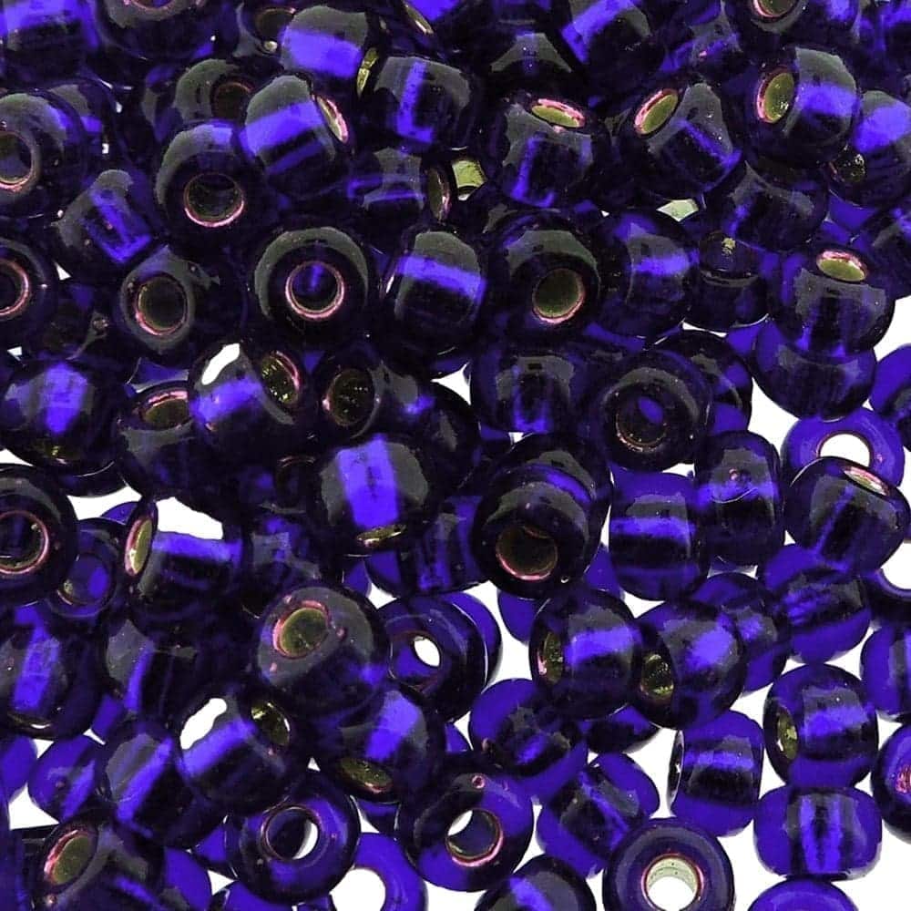 Miyuki Round Seed Beads 6/0 Silver Lined Violet 20GM 6-1427