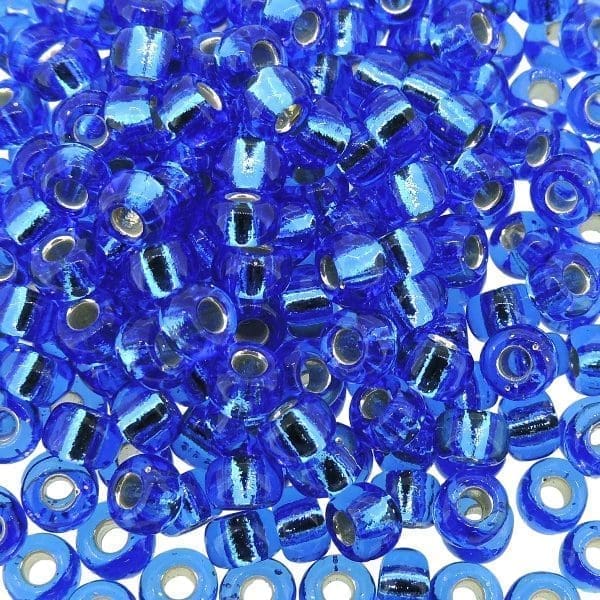 Miyuki Round Seed Beads Size 6/0 Silver Lined Sapphire 20GM 6-150S (6-19)