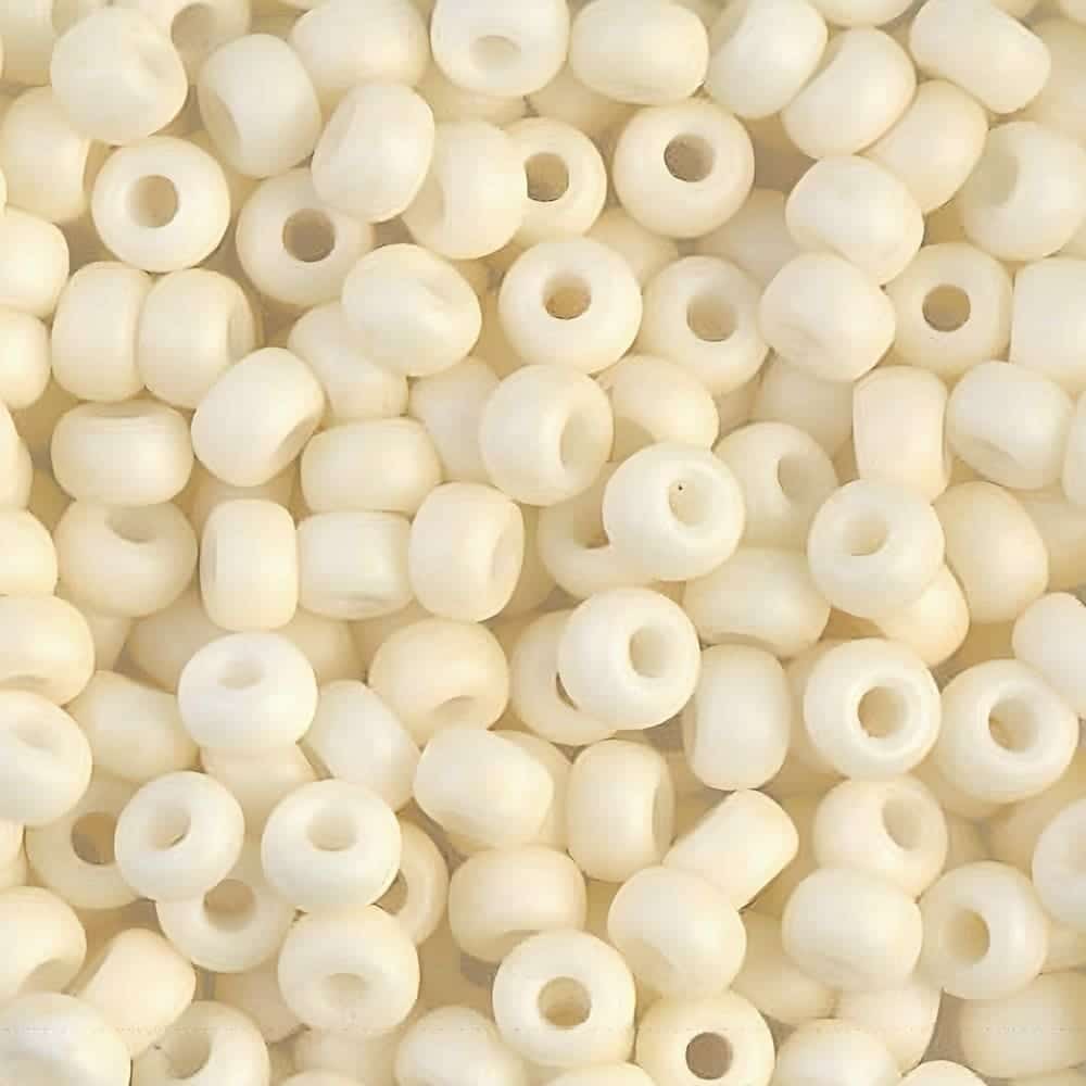 Miyuki Round Seed Beads 6/0 Matte Opaque Cream 20GM 6-2021