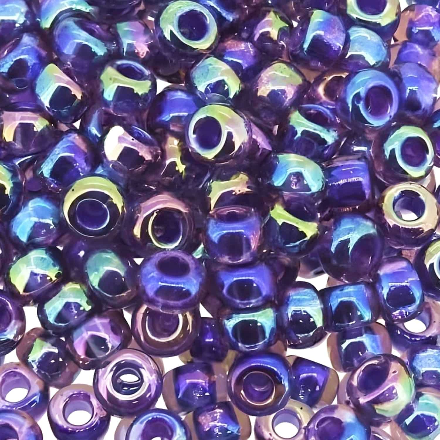 Miyuki Round Seed Beads 6/0 Purple Lined Amethyst AB 20GM 6-356