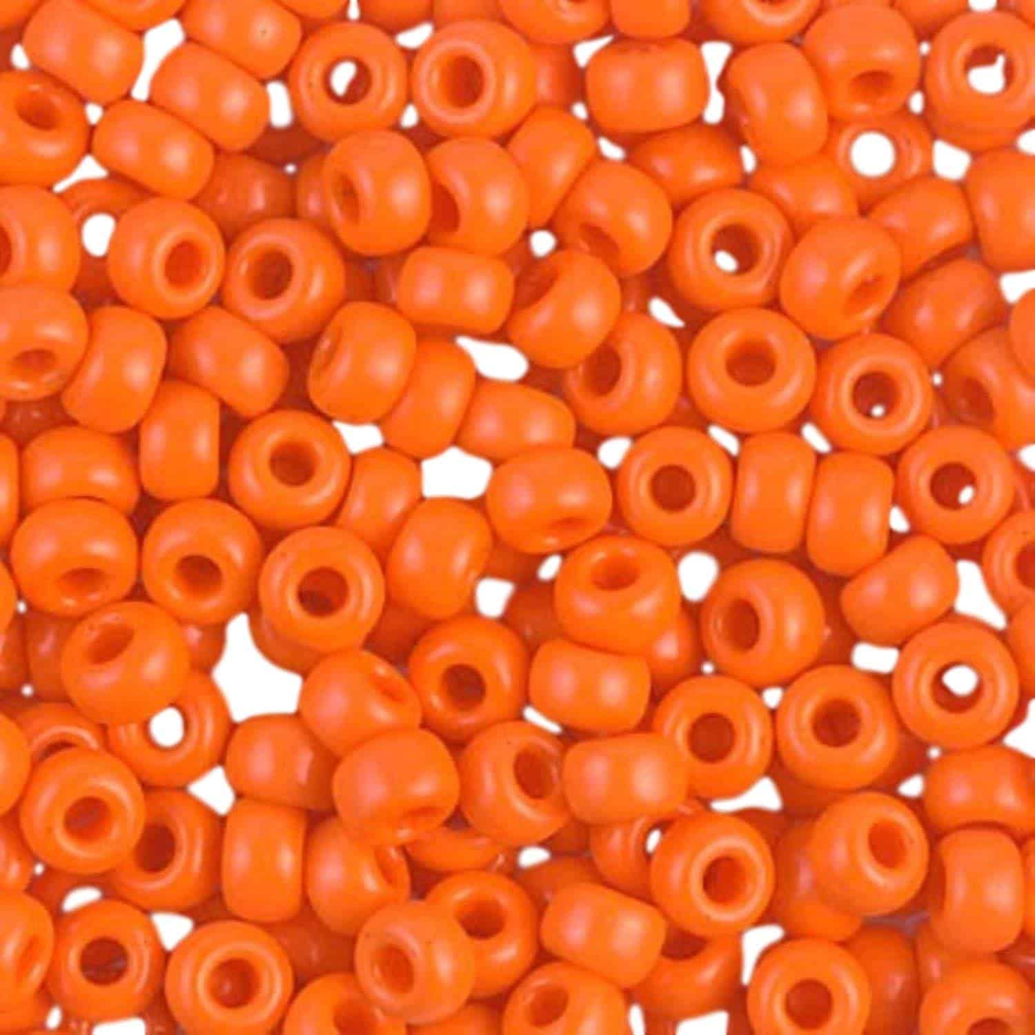 Miyuki Round Seed Beads 6/0 Opaque Orange 20GM 6-406