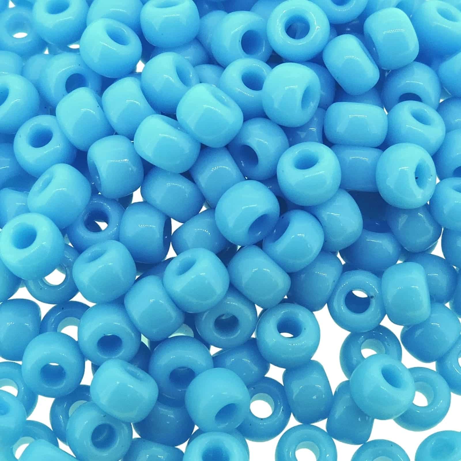 Miyuki Round Seed Beads Size 6/0 Opaque Turquoise Blue 20GM 6-413