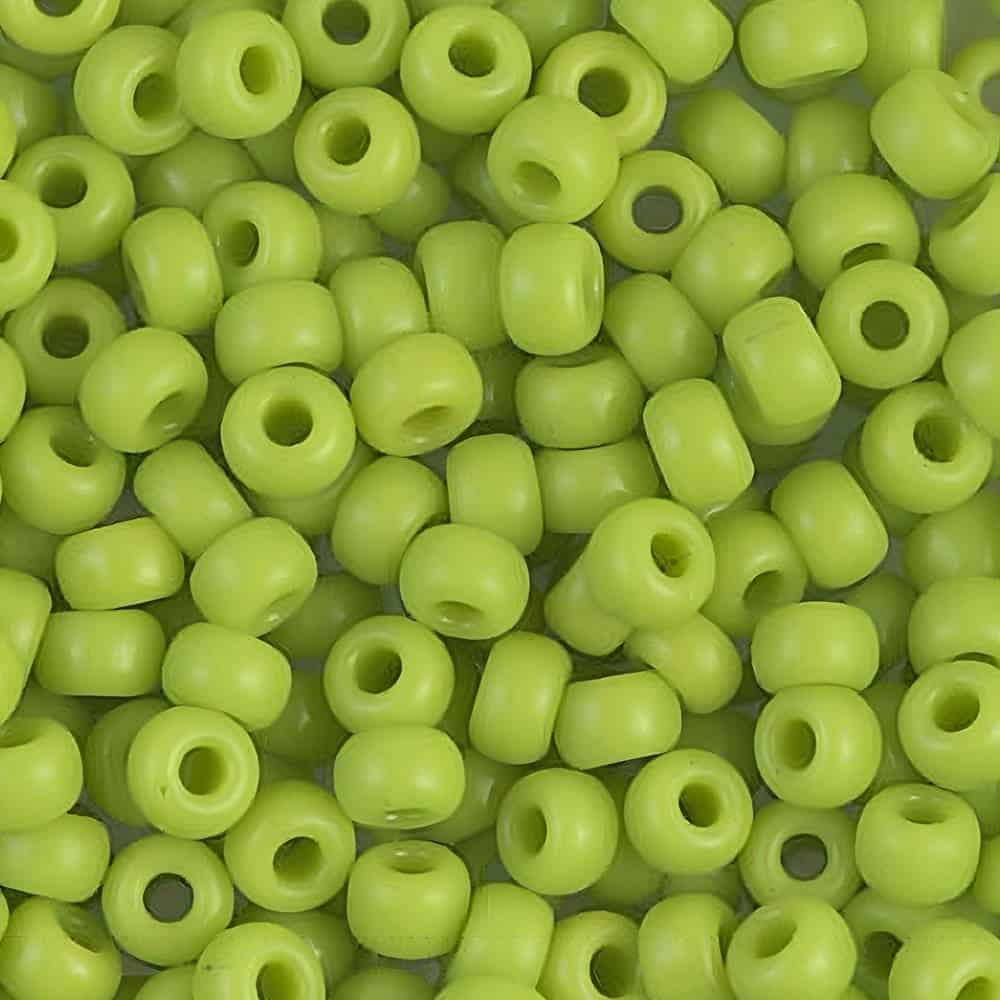 Miyuki Round Seed Beads 6/0 Opaque Chartreuse 20GM 6-416