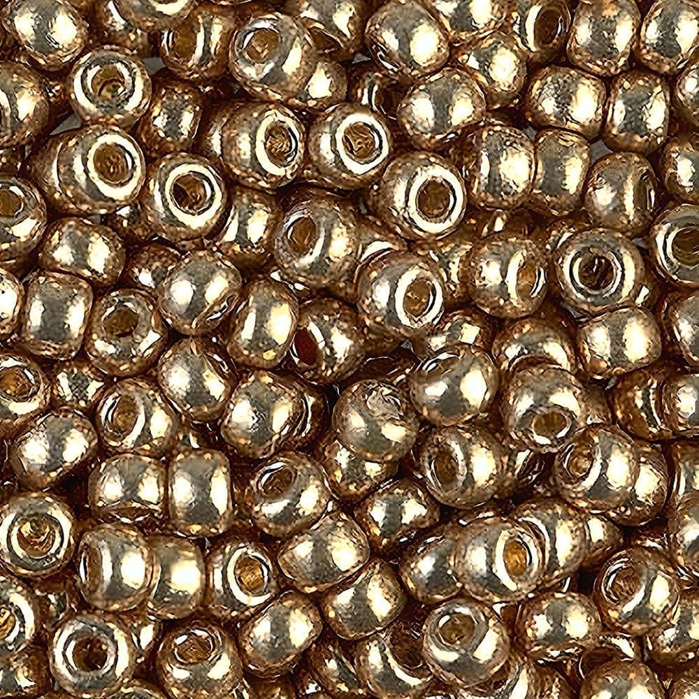 Miyuki Round Seed Beads 6/0 Duracoat Galvanized Champagne 20GM 6-4204