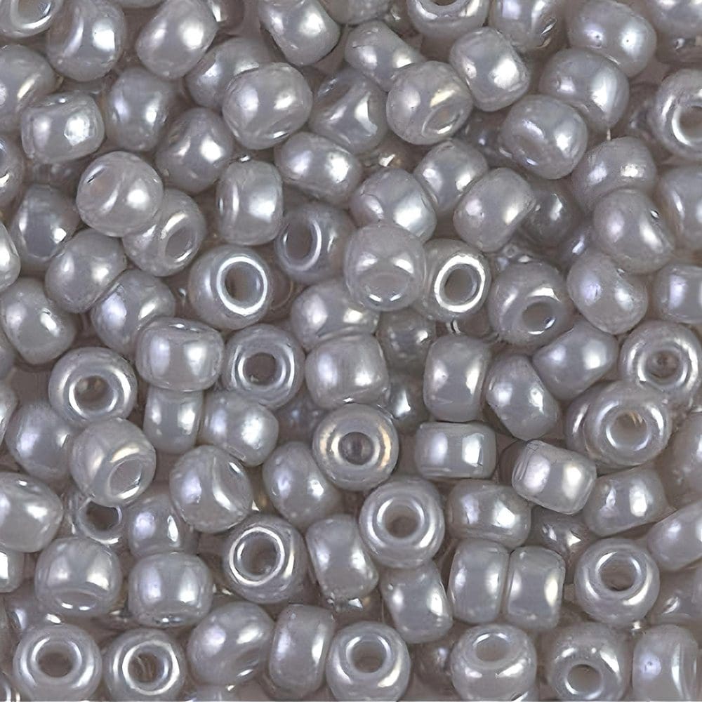 Miyuki Round Seed Beads 6/0 Silver Gray Ceylon 20GM 6-526