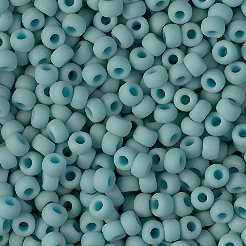Miyuki Round Seed Beads Size 8/0 Matte Metallic Turquoise 24GM