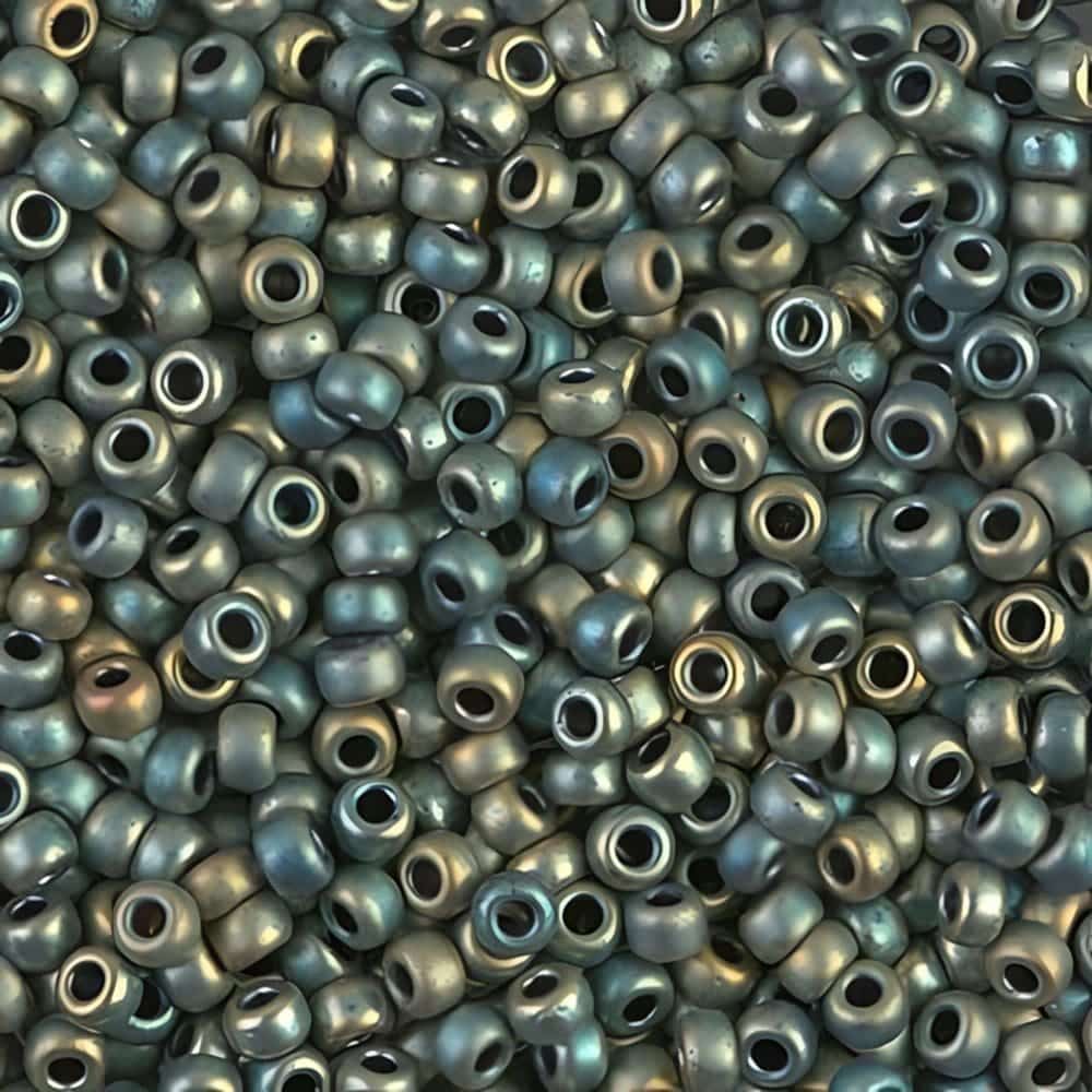 Miyuki Round Seed Beads Size 8/0 Matte Metallic Teal AB 22GM