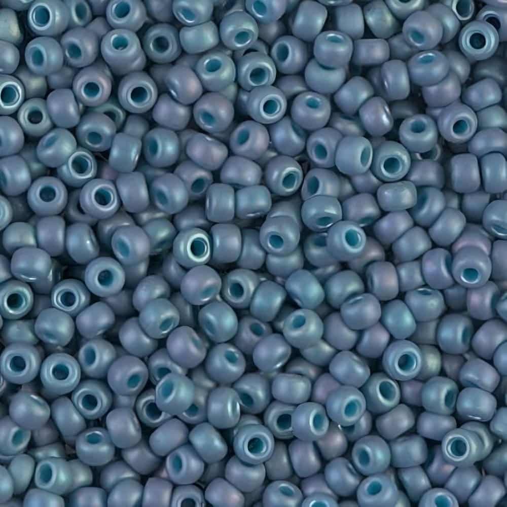 Miyuki Round Seed Beads Size 8/0 Matte Fancy Frosted Pale Blue Lilac 24GM